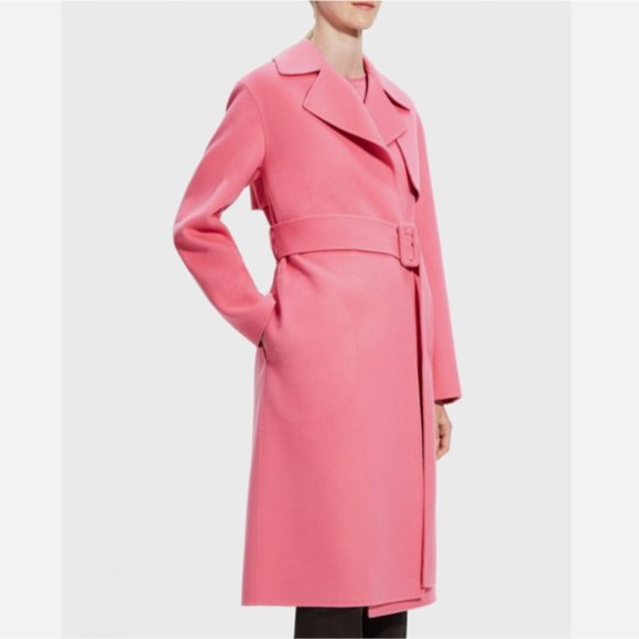 Theory Wrap Trench Coat in Double-Face Wool-Cashmere - Picture 2 of 9